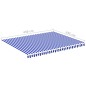 vidaXL Tela de repuesto para toldo azul y blanco 4,5x3,5 m vidaXL Tela de repuesto para toldo azul y blanco 4,5x3,5 m