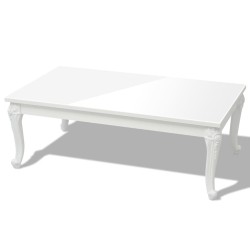 vidaXL Mesa de centro 115x65x42 cm blanco con brillo