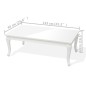 vidaXL Mesa de centro 115x65x42 cm blanco con brillo vidaXL Mesa de centro 115x65x42 cm blanco con brillo