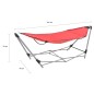 vidaXL Hamaca con soporte plegable rojo vidaXL Hamaca con soporte plegable rojo