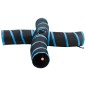 vidaXL Túnel para gatos con 4 salidas poliéster negro y azul 25 cm