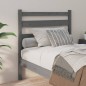 vidaXL Cabecero de cama madera maciza de pino gris 96x4x100 cm