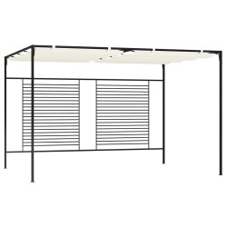 vidaXL Cenador con techo retráctil color crema 3x4x2,3 m 180 g/m²