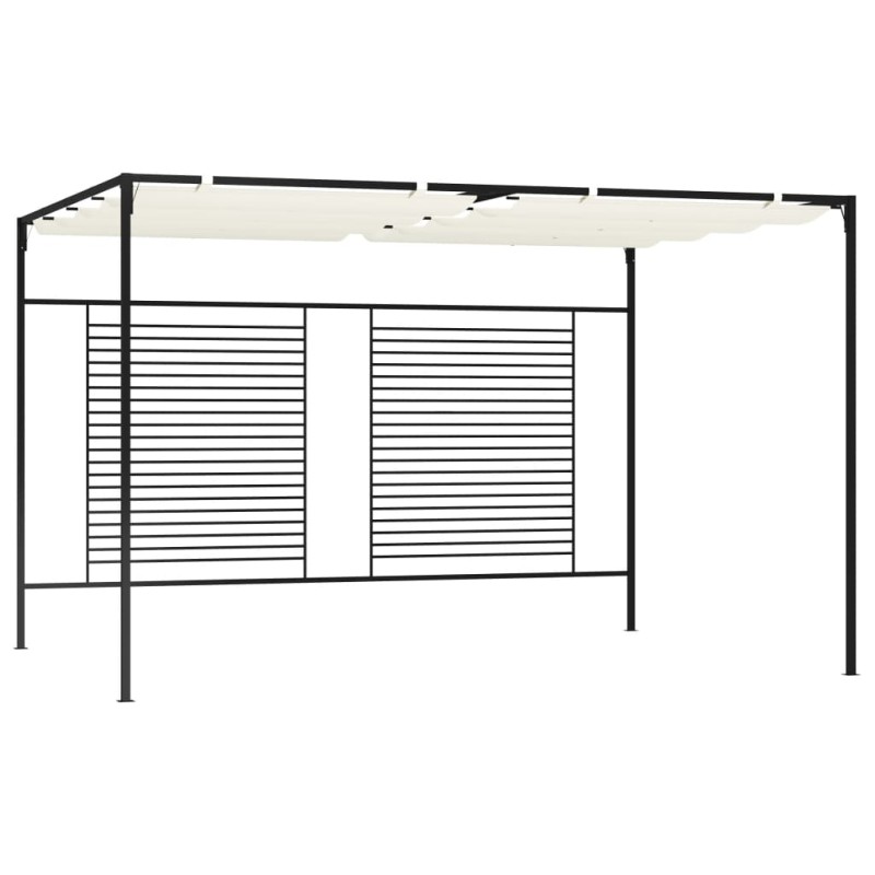 vidaXL Cenador con techo retráctil color crema 3x4x2,3 m 180 g/m²