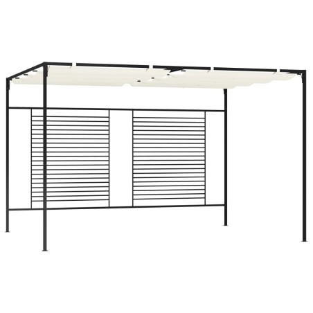 vidaXL Cenador con techo retráctil color crema 3x4x2,3 m 180 g/m²