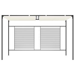 vidaXL Cenador con techo retráctil color crema 3x4x2,3 m 180 g/m²
