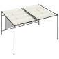 vidaXL Cenador con techo retráctil color crema 3x4x2,3 m 180 g/m²