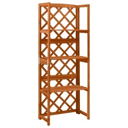 vidaXL Enrejado con estantes madera maciza de abeto 55x30x140 cm