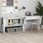 vidaXL Escritorio de esquina contrachapada blanco brillo 200x50x76 cm vidaXL Escritorio de esquina contrachapada blanco brillo 200x50x76 cm