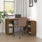 vidaXL Escritorio de madera maciza de pino marrón miel 110x50x75 cm