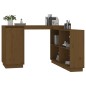 vidaXL Escritorio de madera maciza de pino marrón miel 110x50x75 cm