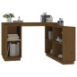 vidaXL Escritorio de madera maciza de pino marrón miel 110x50x75 cm