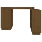 vidaXL Escritorio de madera maciza de pino marrón miel 110x50x75 cm