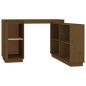 vidaXL Escritorio de madera maciza de pino marrón miel 110x50x75 cm