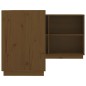 vidaXL Escritorio de madera maciza de pino marrón miel 110x50x75 cm
