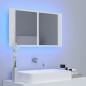 vidaXL Armario espejo de baño con luz LED acrílico blanco 80x12x45 cm vidaXL Armario espejo de baño con luz LED acrílico blanco 80x12x45 cm