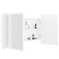 vidaXL Armario espejo de baño con luz LED acrílico blanco 80x12x45 cm vidaXL Armario espejo de baño con luz LED acrílico blanco 80x12x45 cm