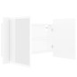 vidaXL Armario espejo de baño con luz LED acrílico blanco 80x12x45 cm vidaXL Armario espejo de baño con luz LED acrílico blanco 80x12x45 cm