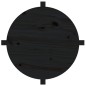 vidaXL Mesa de centro de madera maciza de pino negro 62,5x45 cm vidaXL Mesa de centro de madera maciza de pino negro 62,5x45 cm