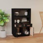 vidaXL Aparador de madera maciza de pino negro 67x40x108,5 cm