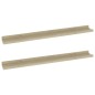 vidaXL Estantes de pared 2 unidades roble Sonoma 80x9x3 cm