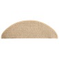 vidaXL Alfombrilla autoadhesiva escalera sisal 15 uds beige 65x21x4 cm