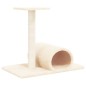 vidaXL Poste rascador para gatos con túnel crema 60x34,5x50 cm vidaXL Poste rascador para gatos con túnel crema 60x34,5x50 cm