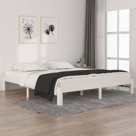 vidaXL Estructura de cama madera maciza Super King 180x200 cm