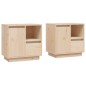 vidaXL Mesitas de noche 2 uds madera maciza de pino 50x34x50 cm vidaXL Mesitas de noche 2 uds madera maciza de pino 50x34x50 cm