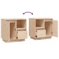 vidaXL Mesitas de noche 2 uds madera maciza de pino 50x34x50 cm vidaXL Mesitas de noche 2 uds madera maciza de pino 50x34x50 cm