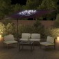 vidaXL Sombrilla voladiza con LEDs rojo burdeos 400x300 cm vidaXL Sombrilla voladiza con LEDs rojo burdeos 400x300 cm