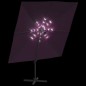 vidaXL Sombrilla voladiza con LEDs rojo burdeos 400x300 cm vidaXL Sombrilla voladiza con LEDs rojo burdeos 400x300 cm