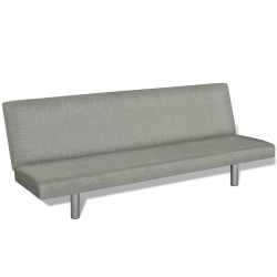 vidaXL Sofá cama de poliéster gris 