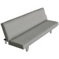 vidaXL Sofá cama de poliéster gris vidaXL Sofá cama de poliéster gris