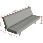 vidaXL Sofá cama de poliéster gris vidaXL Sofá cama de poliéster gris