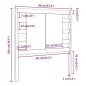 vidaXL Cabecero madera maciza de pino gris 96x4x100 cm vidaXL Cabecero madera maciza de pino gris 96x4x100 cm