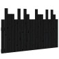 vidaXL Cabecero de cama de pared madera maciza pino negro 127,5x3x80cm vidaXL Cabecero de cama de pared madera maciza pino negro 127,5x3x80cm
