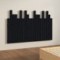 vidaXL Cabecero de cama de pared madera maciza pino negro 127,5x3x80cm vidaXL Cabecero de cama de pared madera maciza pino negro 127,5x3x80cm