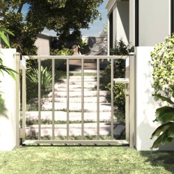 vidaXL Puerta de jardín de acero inoxidable 100x75 cm