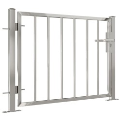 vidaXL Puerta de jardín de acero inoxidable 100x75 cm