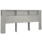 vidaXL Mueble cabecero gris hormigón 220x18,5x104,5 cm vidaXL Mueble cabecero gris hormigón 220x18,5x104,5 cm