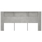 vidaXL Mueble cabecero gris hormigón 220x18,5x104,5 cm vidaXL Mueble cabecero gris hormigón 220x18,5x104,5 cm