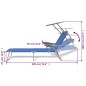 vidaXL Tumbona de jardín con toldo acero azul vidaXL Tumbona de jardín con toldo acero azul