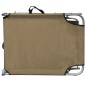 vidaXL Tumbona plegable con toldo de aluminio gris taupe vidaXL Tumbona plegable con toldo de aluminio gris taupe