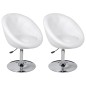 vidaXL Taburetes de cocina 2 unidades cuero sintético blanco vidaXL Taburetes de cocina 2 unidades cuero sintético blanco