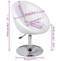 vidaXL Taburetes de cocina 2 unidades cuero sintético blanco vidaXL Taburetes de cocina 2 unidades cuero sintético blanco