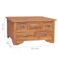 vidaXL Mesa de centro con tapa abatible madera teca macizo 65x64x35 cm vidaXL Mesa de centro con tapa abatible madera teca macizo 65x64x35 cm