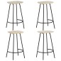vidaXL Taburetes de cocina 4 unidades madera maciza de mango vidaXL Taburetes de cocina 4 unidades madera maciza de mango