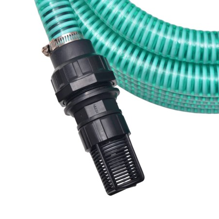 vidaXL Manguera de succión con conectores 7 m 22 mm verde