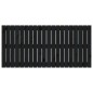 vidaXL Cabecero de cama pared madera maciza pino negro 127,5x3x60 cm